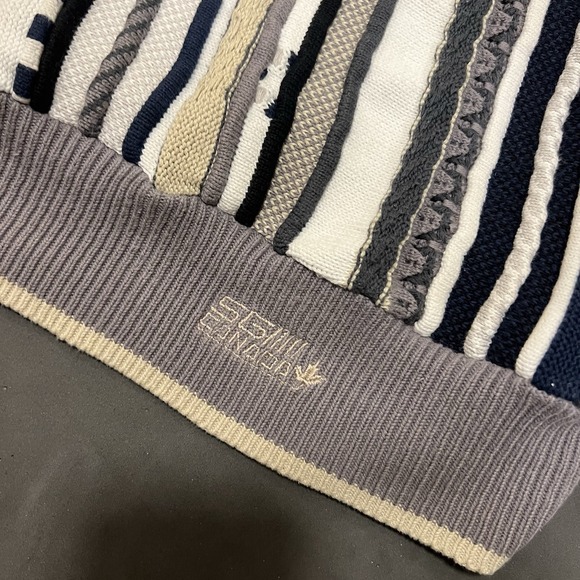 VTG 90s Mac Divots 3D Knit Multicolor Coogi Style Cosby Sweater Mens XL - Picture 5 of 5